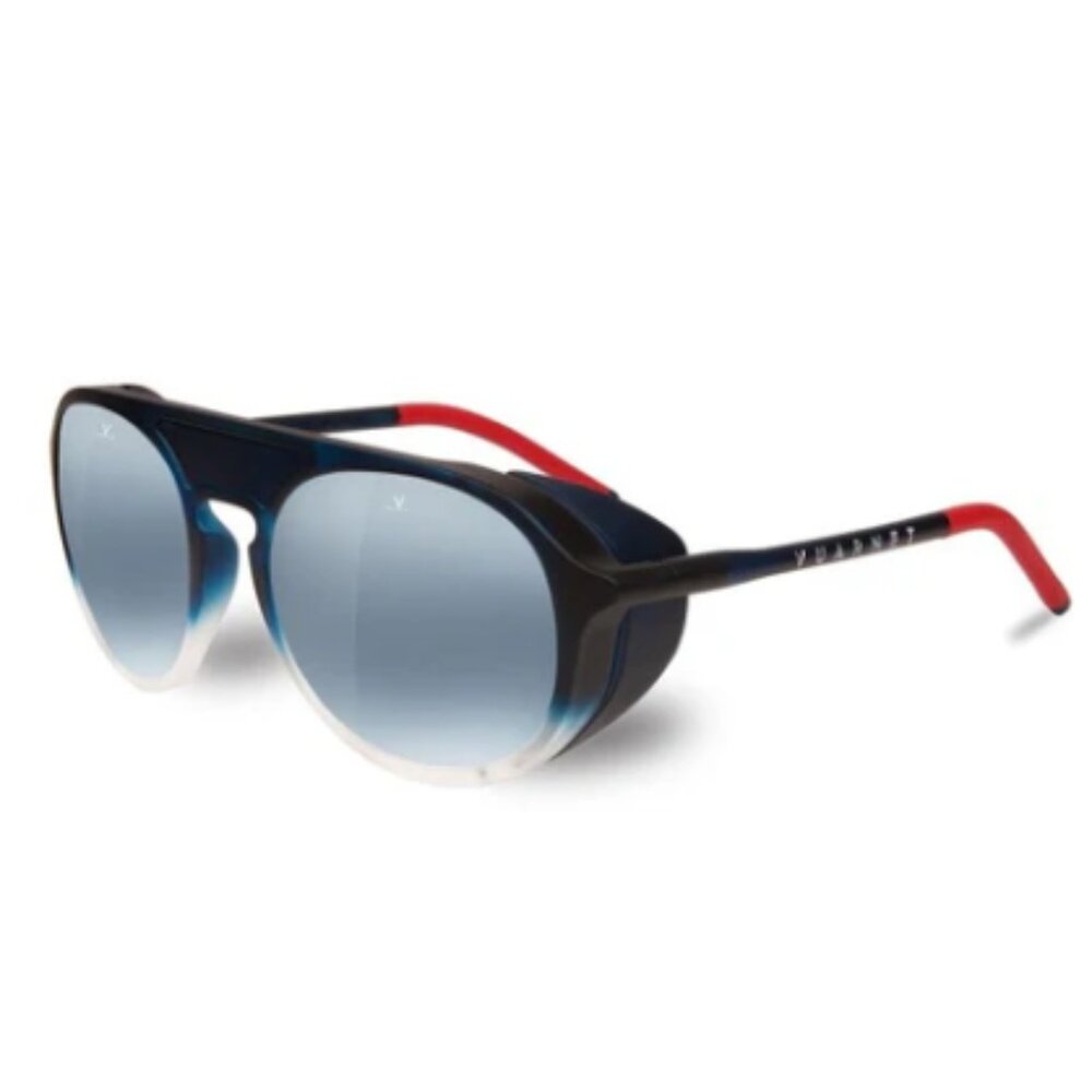 Vuarnet Blue Gradient Lens Sunglasses with Red Temple Tips
